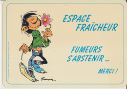 BD.  OBJET DERIVE     GRANDE CARTE   "AVIS "  AVEC GASTON LAGAFFE   ( FRANQUIN ).     1993. - Autres & Non Classés