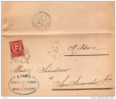 1899  LETTERA CON ANNULLO BORGO S. DONNINO PARMA + S. SECONDO PARMENSE - Marcophilia