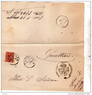 1891   LETTERA CON ANNULLO GUASTALLA REGGIO EMILIA - Poststempel
