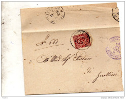 1890  LETTERA CON ANNULLO BIBBIANO REGGIO EMILIA - Storia Postale