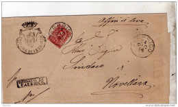 1896   LETTERA CON ANNULLO FABBRICO  REGGIO EMILIA - Storia Postale