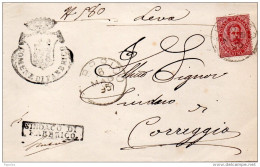 1895   LETTERA CON ANNULLO FABBRICO  REGGIO EMILIA - Storia Postale