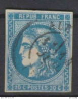 1er SERVI: OBLI CàD Sur CASE 4 Du N°46B TBE Signé Cote 120€ - 1870 Uitgave Van Bordeaux
