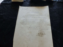 VP-249,  Document, 105e Régiment D'infanterie, Cite Acher René,  Soldat De 1ere Classe , 25 Mars 1917 - Documenten