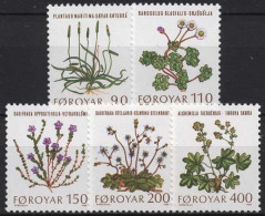 Färöer 1980 Feldblumen 48/52 Postfrisch - Faroe Islands