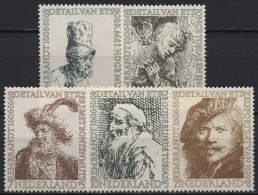 Niederlande 1956 Soziale Und Kulturelle Fürsorge Rembrandt 672/76 Postfrisch - Unused Stamps