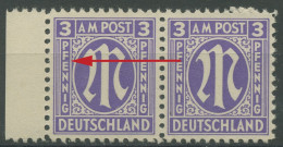 Bizone 1945 Am. Druck Mit Plattenfehler 1z F 21 B, Papier Z Postfrisch (R7403) - Neufs