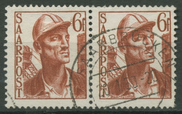 Saarland 1947 Wiederaufbau Des Saarlandes 246 Waagerechtes Paar Gestempelt - Used Stamps