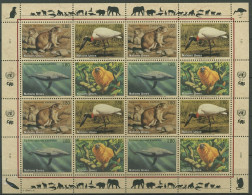 UNO Genf 1994 Gefährdete Arten: Tiere 245/48 ZD-Bogen Postfrisch (C14237) - Blocks & Kleinbögen