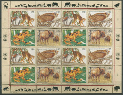 UNO Genf 1995 Gefährdete Arten: Tiere 263/66 ZD-Bogen Postfrisch (C14238) - Blocks & Sheetlets