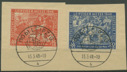 SBZ Allgemeine Ausgabe 1949 Leipziger Messe 230/31 Sonderstempel Briefstücke - Other & Unclassified