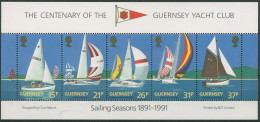 Guernsey 1991 Yachtclub Seegelboote Block 7 Postfrisch (C90702) - Guernsey