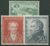 Bizone 1949 200. Geburtstag Von Johann Wolfgang Von Goethe 108/10 Postfrisch - Neufs