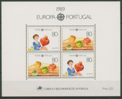 Portugal 1989 Europa CEPT Kinderspiele Block 64 Postfrisch (C91113) - Blocks & Kleinbögen