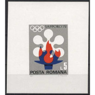 Rumänien 1971 Olympische Winterspiele Emblem Block 91 Postfrisch (C92100) - Blocks & Sheetlets