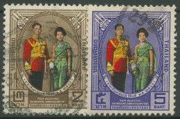 Thailand 1965 15. Hochzeitstag Des Königspaares 444/45 Gestempelt - Thaïlande