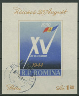 Rumänien 1959 15. Jahrestag D. Befreiung Emblem Block 43 Gestempelt (C92150) - Blocks & Kleinbögen