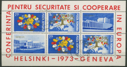 Rumänien 1973 KSZE Helsinki Genf Block 108 Gestempelt (C92077) - Blocks & Kleinbögen