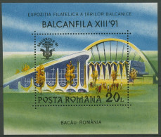 Rumänien 1991 BALKANFILA Sportpalast Bacáu Block 264 Postfrisch (C92229) - Hojas Bloque