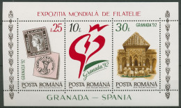 Rumänien 1992 GRANADA'92 Marke Emblem Burghof Block 272 Postfrisch (C92224) - Blocchi & Foglietti