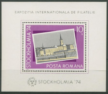 Rumänien 1974 STOCKHOLMIA'74 Stockholm Block 116 Postfrisch (C92069) - Blocchi & Foglietti