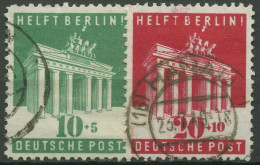 Bizone 1948 BERLIN-HILFE, Brandenburger Tor 101/02 A Gestempelt - Gebraucht