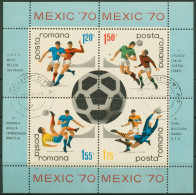 Rumänien 1970 Fußball-WM Mexiko Block 75 Gestempelt (C92115) - Blocks & Sheetlets