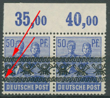 Bizone 1948 Bandaufdruck Mit Aufdruckfehler 48 I P OR AF PII Paar Postfrisch - Ungebraucht