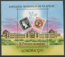 Rumänien 1990 STAMP WORLD London Block 261 Postfrisch (C92232) - Blocks & Kleinbögen