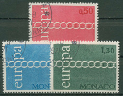 Monaco 1971 Europa CEPT Kettensymbol 1014/16 Gestempelt - Gebraucht