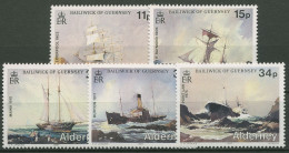 Alderney 1987 Schifffahrt Segelschiffe Schiffswracks 32/36 Postfrisch - Alderney