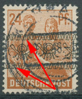Bizone 1948 Bandaufdruck Mit Aufdruckfehler 44 I AF PII Gestempelt - Oblitérés