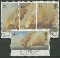 Alderney 1992 Gemälde Seeschlacht Von La Hogue 55/58 Postfrisch - Alderney