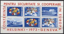 Rumänien 1973 KSZE Helsinki Genf Block 108 Postfrisch (C92080) - Blokken & Velletjes
