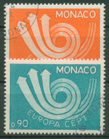 Monaco 1973 Europa CEPT Posthorn 1073/74 Gestempelt - Oblitérés