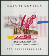 Rumänien 1992 EXPO'92 Sevilla Skulptur Block 276 Postfrisch (C92222) - Blocs-feuillets