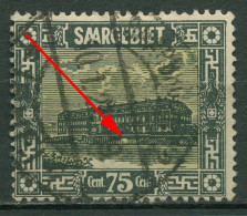 Saargebiet 1923 Steingutfabrik Mettlach Mit Plattenfehler 101 I Gestempelt - Gebraucht