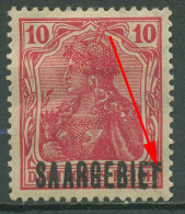 Saargebiet 1920 Germania Mit Aufdruckfehler/Druckzfälligkeit ? 33 Mit Falz - Unused Stamps