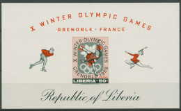Liberia 1967 Olympische Winterspiele '68 Grenoble Block 42 B Postfrisch (C29252) - Liberia
