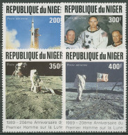 Niger 1989 20 Jahre Erste Mondlandung Astronauten 1069/72 Postfrisch - Niger (1960-...)
