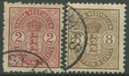 Dänisch Westindien 1903 Reichswappen 27/28 Gestempelt - Denmark (West Indies)