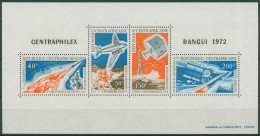 Zentralafrikanische Republik 1972 Flugzeug Raumfahrt Block 7 Postfrisch (C29282) - Centrafricaine (République)