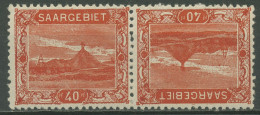 Saargebiet 1921 Schlackenhalde Völklingen Kehrdruckpaar 59 Kdr I Postfrisch - Unused Stamps