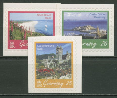 Guernsey 1997 Ansichten Bauwerke 736/38 Selbstklebend Postfrisch - Guernsey