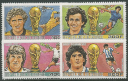 Guinea 1986 Endrunde Der Fußball-WM In Mexiko 1134/37 A Postfrisch - Guinea (1958-...)
