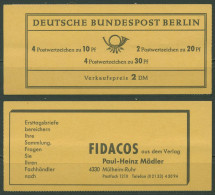 Berlin Markenheftchen 1966 Br. Tor Plattenfehler MH 5a PF IV RLV III Postfrisch - Markenheftchen
