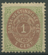 Dänisch Westindien 1873 Ziffer Im Rahmen 5 II B Mit Falz - Danemark (Antilles)
