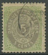 Dänisch Westindien 1876 Ziffer Im Rahmen 10 II Gestempelt - Denmark (West Indies)