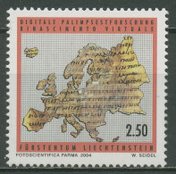 Liechtenstein 2004 Digitale Palimpsesforschung Europakarte 1364 Postfrisch - Unused Stamps