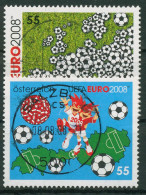 Österreich 2008 Fußball-EM Gestaltungswettbewerb Für Kinder 2709/10 Gestempelt - Oblitérés